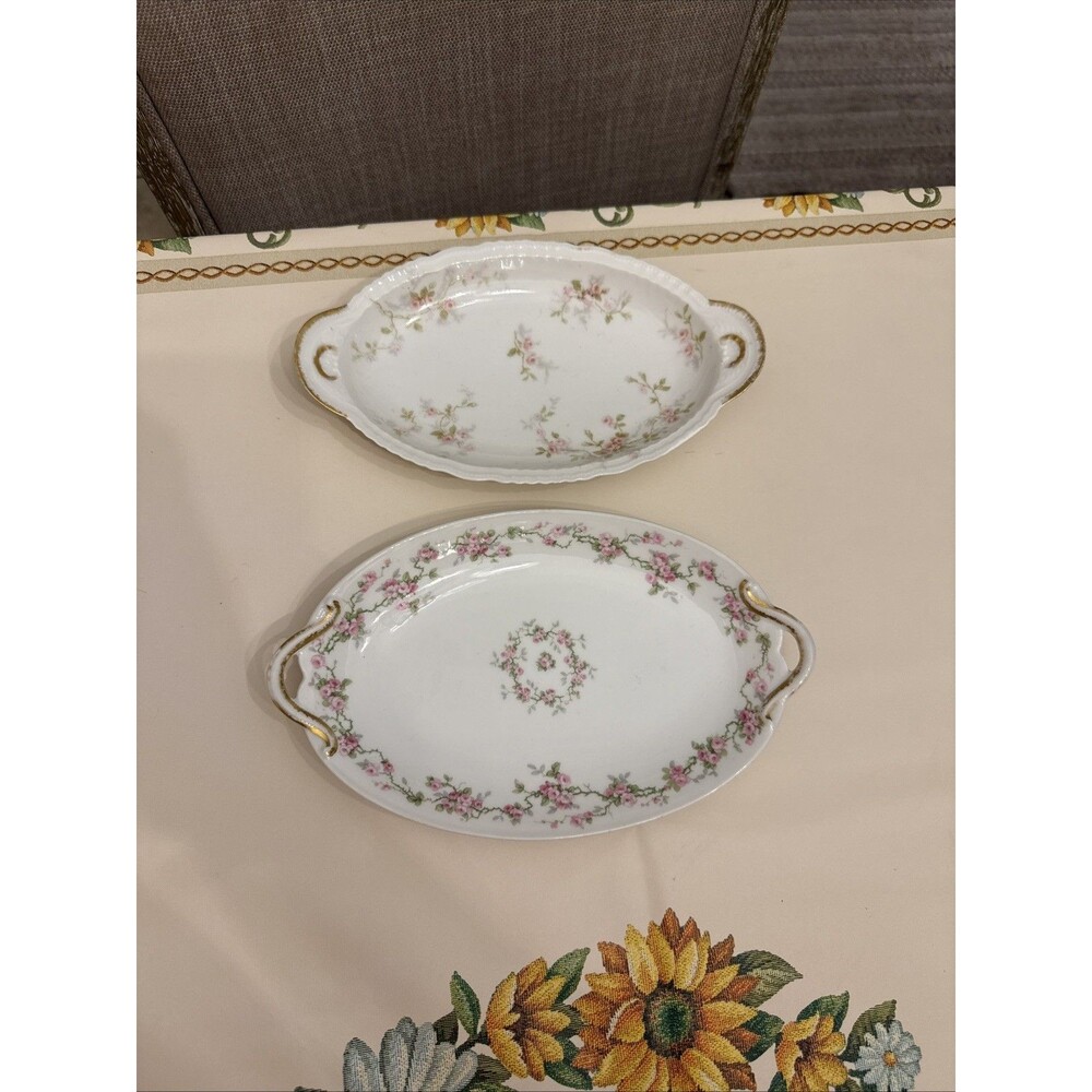 Lot of 2 CH Field/Theodore Haviland Limoges France Small Platters, EUC